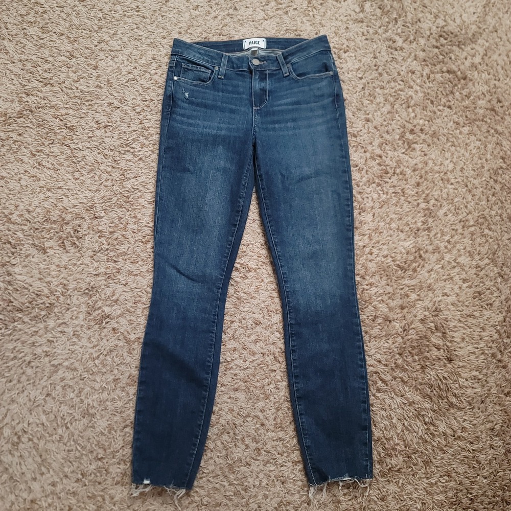 Paige Womens 26 Vurdugo Ankle Mid-Rise Denim Blue‎ Jeans